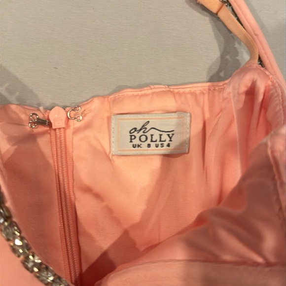 Oh Polly MAEVE Corset Mini Dress in Blush size: US 4 good condition worn once - Picture 4 of 4